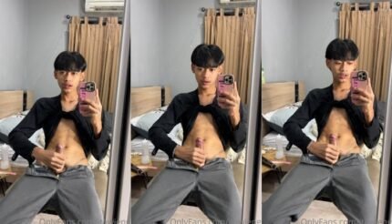 ต้าวเจ๋งชักว่าวโชว์หน้ากระจก วัยรุ่นเกย์ไทยตัวตึงถ่ายคลิปมือหนึ่ง อีกมือชักควยเสียวฟินน้ำแตกทะลัก
